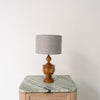 Classic Turned Wood Table Lamp Front Perspective View 2