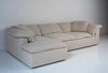 Cloud Linen and Feather Sofa (Left Chaise) Perspective View 1