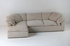 Cloud Linen and Feather Sofa (Left Chaise) Perspective View 4
