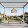 Coast Bell RattanPendant Light Front Perspective View