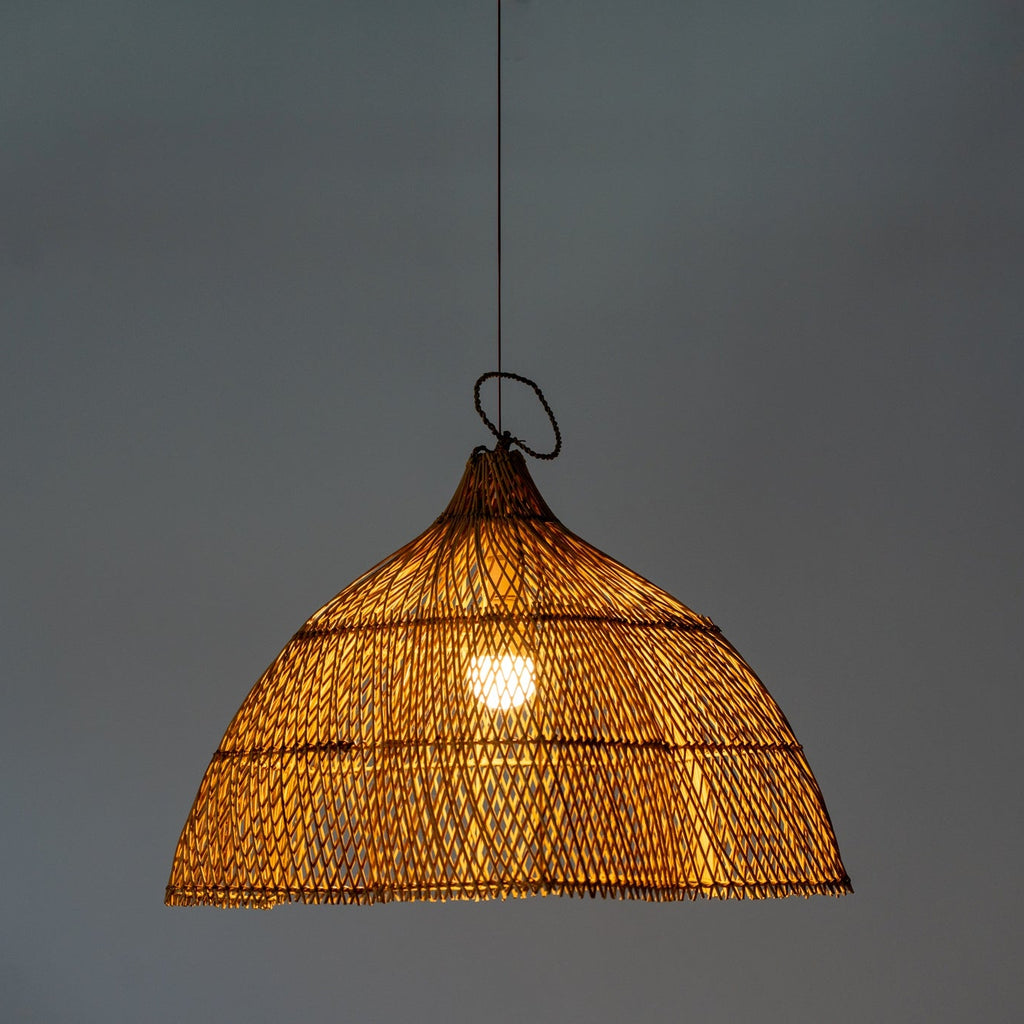 Coast Bell Rattan Pendant Light Night View
