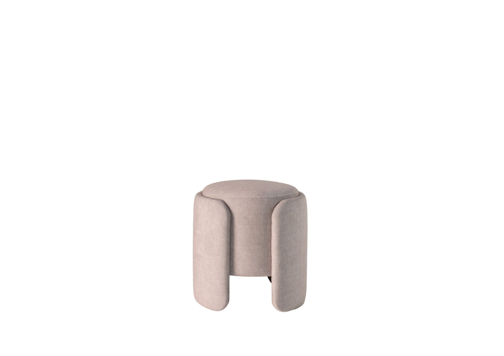 Column Upholstered Stool Front View 3