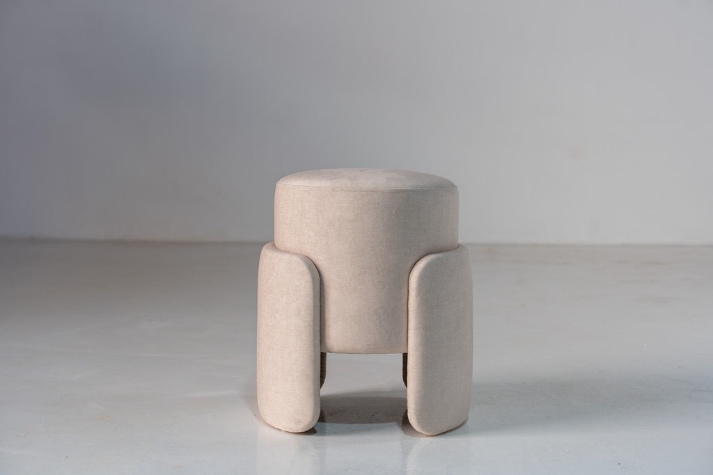 Column Upholstered Stool II Front View 2