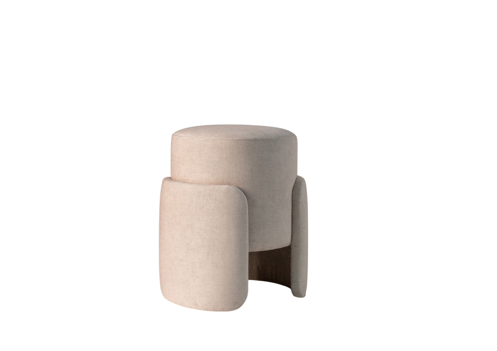 Column Upholstered Stool II Perspective View 4
