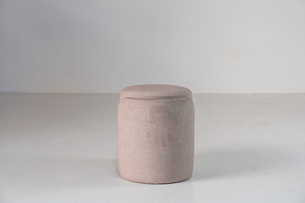 Column Upholstered Stool Side View 2