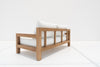 Contemporary Teak 2 Seater Sofa Back view