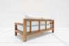 Contemporary Teak 2 Seater Sofa Back view