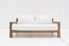 Contemporary Teak 2 Seater Sofa Front view