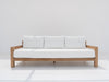 Contemporary Teak 3 Seater Sofa Front view