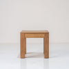 Contemporary Teak Side Table Front Perspective View 1