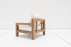 Contemporary Teak Single Seater Sofa Back view