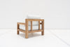Contemporary Teak Single Seater Sofa Back view