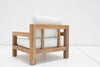 Contemporary Teak Single Seater Sofa Back view