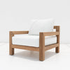 Contemporary Teak Single Seater Sofa Side view