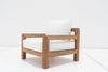 Contemporary Teak Single Seater Sofa Side view