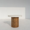 Costa Microcement Side Table Perspective View 1