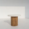 Costa Microcement Side Table Perspective View 3
