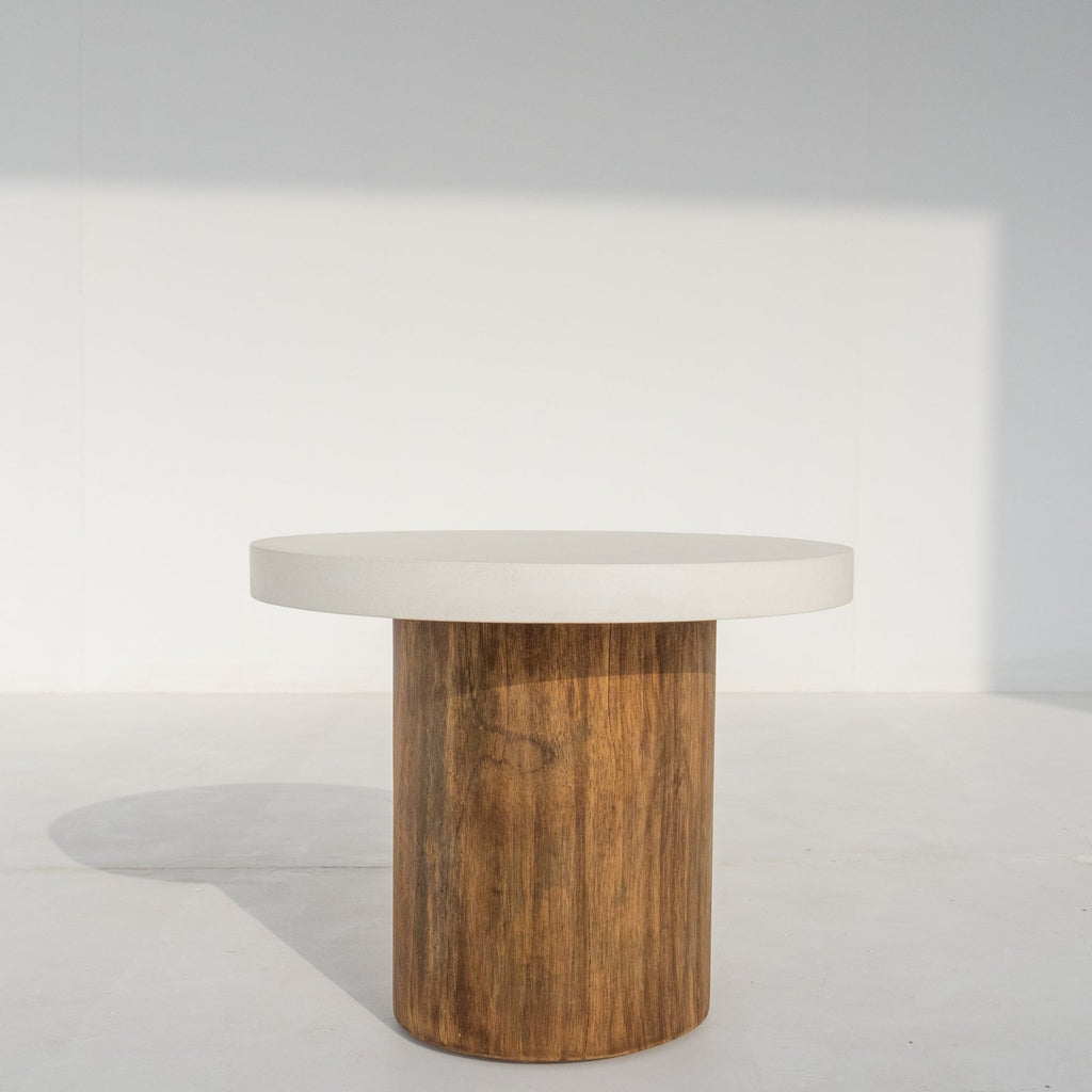 Costa Microcement Side Table Perspective View 4