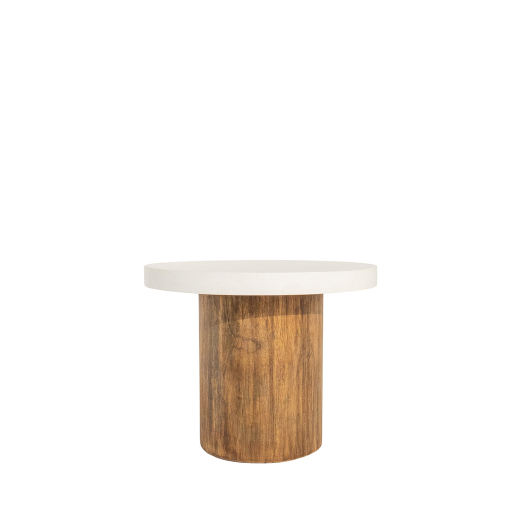 Costa Microcement Side Table White Background View