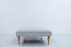 Cotswold Ticking Stripe Ottoman Front View 1