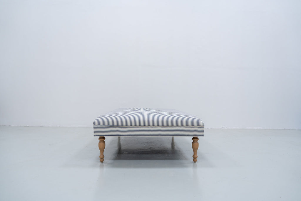Cotswold Ticking Stripe Ottoman Front View 2