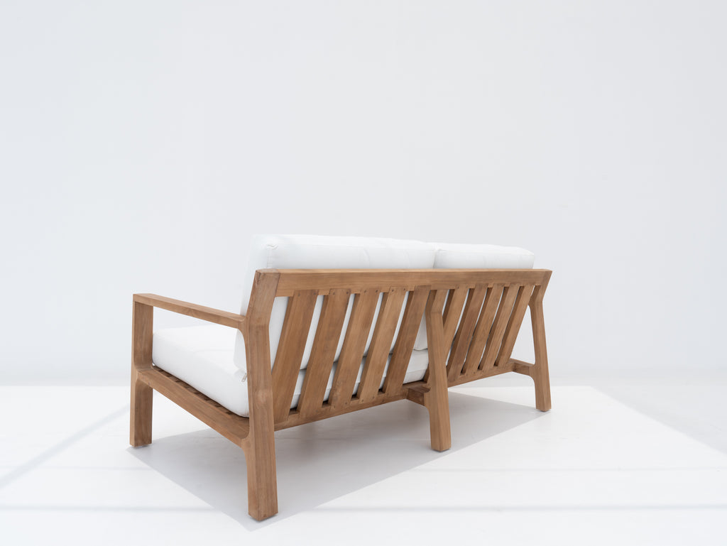 Crete Teak 2 Seater Sofa Back view