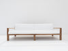 Crete Teak 3 Seater Sofa Front view