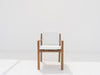 Crete Teak Dining Arm Chair Front view