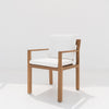Crete Teak Dining Arm Chair Side view