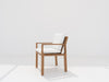 Crete Teak Dining Arm Chair Side view