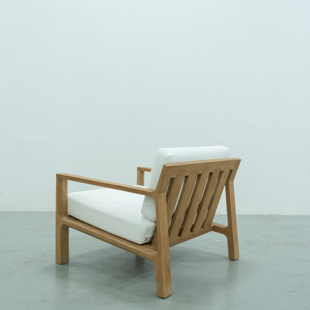 Crete Teak Lounge Chair Back view