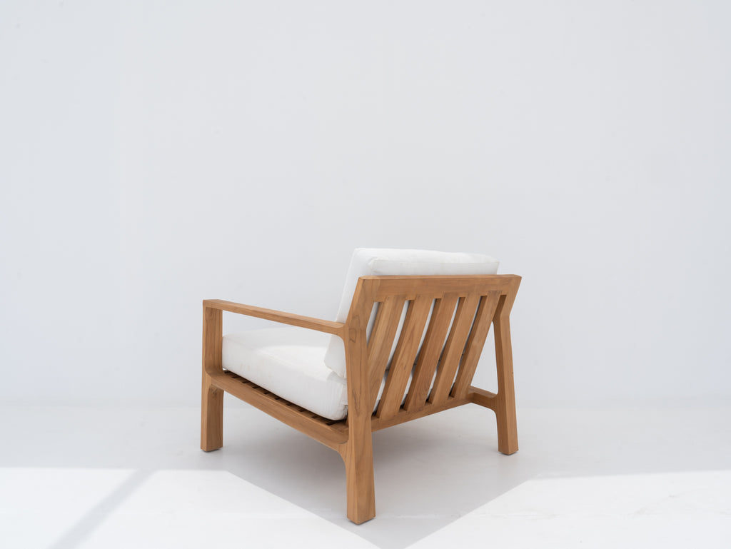 Crete Teak Lounge Chair Back view