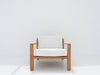 Crete Teak Lounge Chair Front view