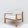 Crete Teak Lounge Chair Side view