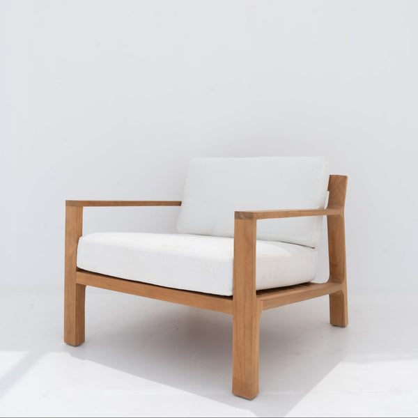 Crete Teak Lounge Chair Side view