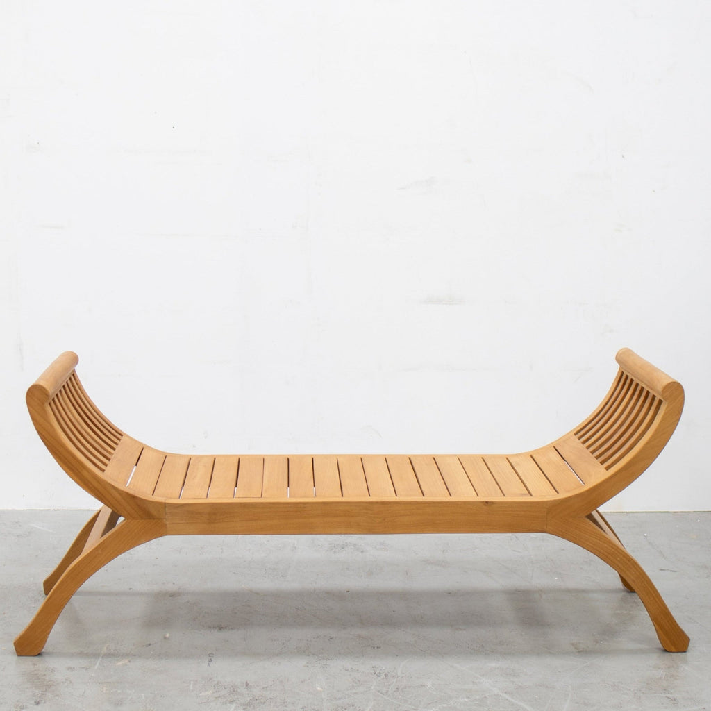 Curved Teak Bench