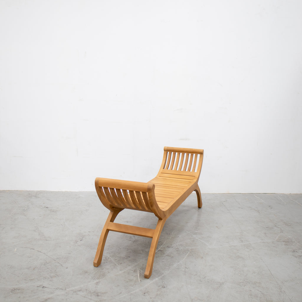 Curved Teak Bench 3