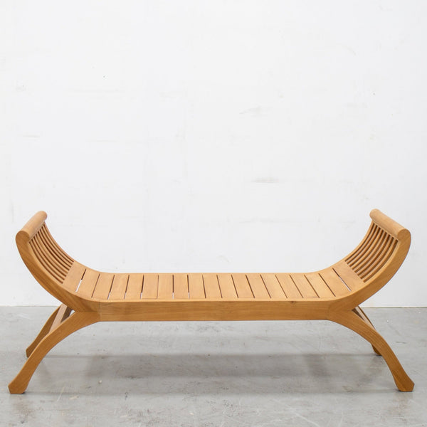 Curved Teak Bench