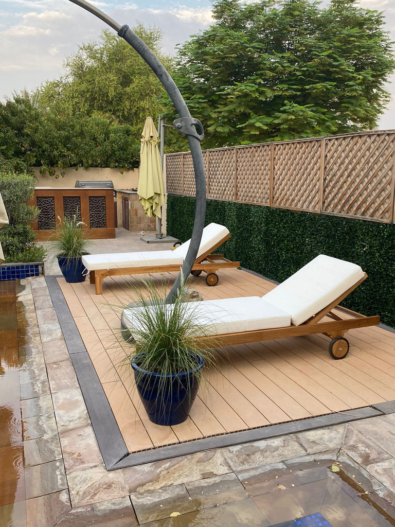  Dallas Teak Sun Lounger Customer Home 5