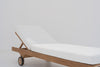 Dallas Teak Sun Lounger Side view