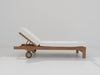 Dallas Teak Sun Lounger Side view