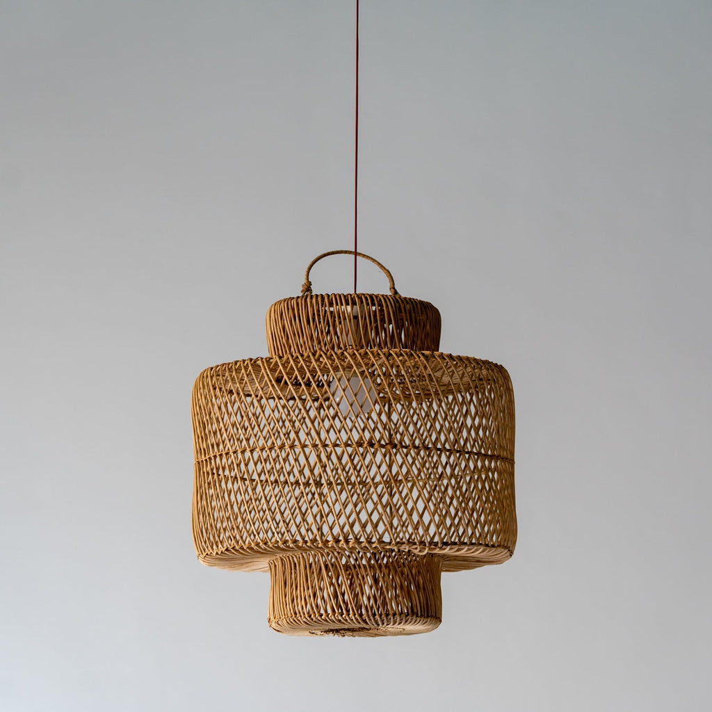 Desert Fringe Rattan Pendant Light Morning View 2