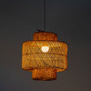 Desert Fringe Rattan Pendant Light Night View 
