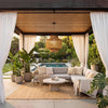 Desert Fringe Rattan Pendant Outdoor View 2