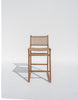 Devon Woven Teak Bar Chair Front View