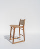 Devon Woven Teak Bar Chair Side View 2