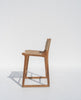 Devon Woven Teak Bar Chair Side View 3