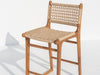 Devon Woven Teak Bar Chair Side View 5