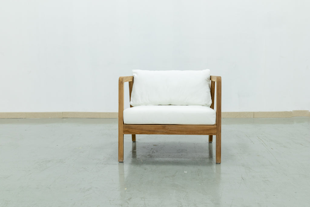 Dexx Teak & Rope Single Seater Front view