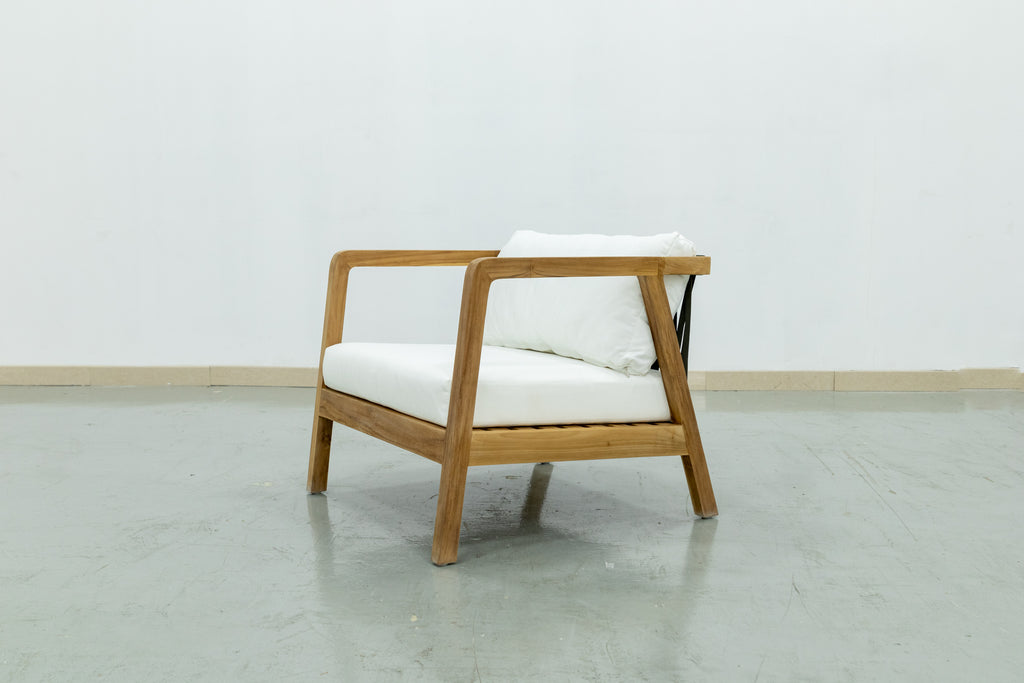 Dexx Teak & Rope Single Seater Side view